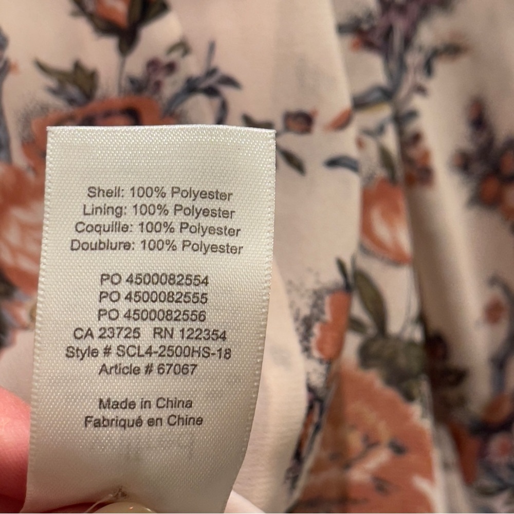 Wilfred By Artizia Lourdes Floral Long Sleeve Top Size Small - Picture 8 of 11